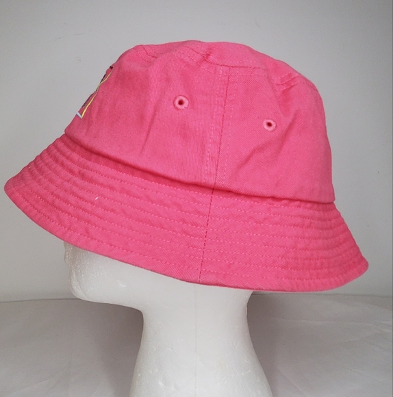 PUMA Adult Pink Bucket Retro Hat -embroidered Logo- One Size-Unisex 100%cotton - Picture 2 of 10